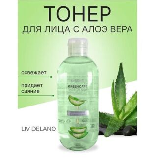 LIV DELANO Тонер для лица SOS-увлажнение с гелем Алоэ Вера Green Care 200.0