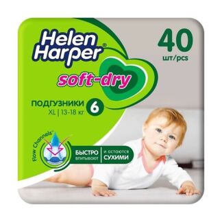 HELEN HARPER Детские подгузники Soft & Dry размер 6 (XL) 13-18 кг 40.0