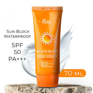 EKEL Крем солнцезащитный с Алоэ и витамином Е SPF50 PA+++ Sun Block Waterpr