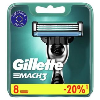 GILLETTE Сменные кассеты для бритья Mach3