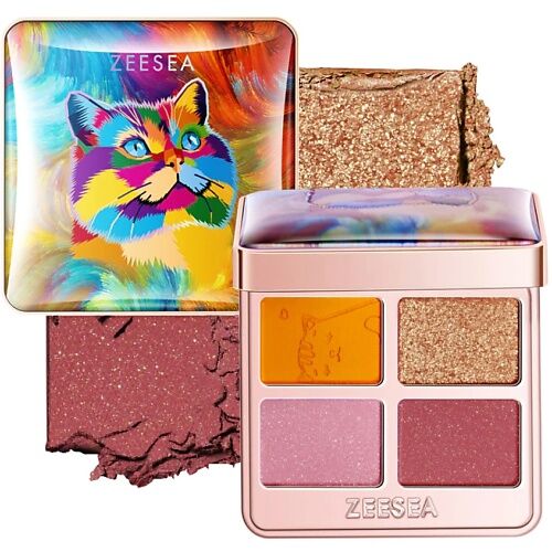 ZEESEA Тени для век Tipsy Kitty Eyeshadow Quad ZEE000049 фото 1