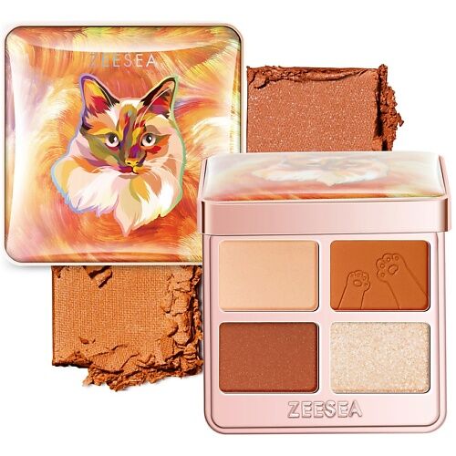 ZEESEA Тени для век Tipsy Kitty Eyeshadow Quad ZEE000051 фото 1