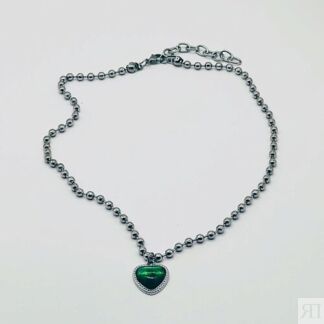 BOCCIOLO Колье HEART MALACHITE