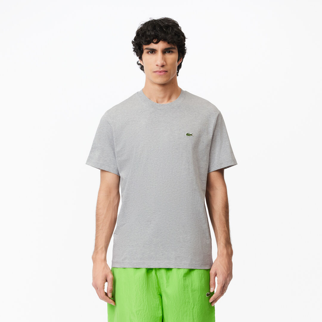 Мужская хлопковая футболка Lacoste с коротким рукавом фото 1