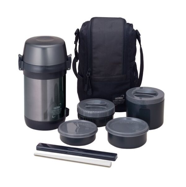 Термос с пластиковыми контейнерами и ложкой тм Thermos jls-1601 food 1.6л фото 1