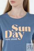 Футболка хлопковая с принтом PEPE JEANS фото 4