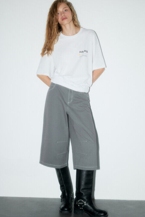 Футболка oversize хлопковая с принтом befree 4680704419498 фото 1