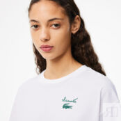 Женская футболка Lacoste  из хлопка фото 3