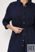Платье-рубашка с поясом Naf Naf фото 4