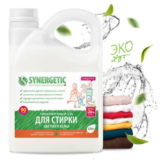 SYNERGETIC Гель для стирки цветного белья концентрат гипоаллергенный