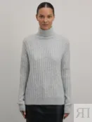 Джемпер фактурной вязки с воротником Zarina 4420648848-30 фото 3