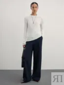 Джемпер с необработанным краем из шерсти Zarina 4329632832E-2 фото 2
