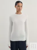 Джемпер с необработанным краем из шерсти Zarina 4329632832E-2 фото 3
