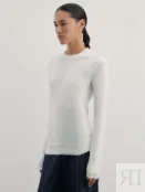 Джемпер с необработанным краем из шерсти Zarina 4329632832E-2 фото 4
