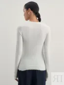 Джемпер с необработанным краем из шерсти Zarina 4329632832E-2 фото 5