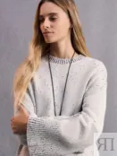 Джемпер с меланжевым переплетением с шерстью Zarina 4421661840E-2 фото 1