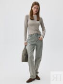 Джинсы STRAIGHT FIT с металлизированным декором фото 2