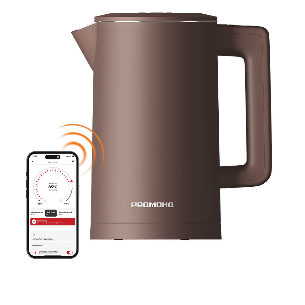 Умный чайник РЕДМОНД SkyKettle KM231S (серо-коричневый) фото 1