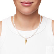 Колье Gold Fish Tube Necklace - Pearl HOLLY JUNE фото 2