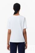 Футболка хлопковая c v-вырезом Lacoste фото 3
