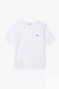 Футболка хлопковая c v-вырезом Lacoste фото 5