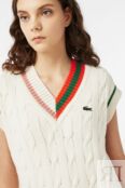 Платье с v-вырезом без рукавов текстурное Lacoste фото 4