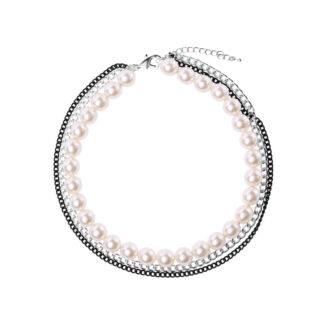 Колье Mult Layered Necklace With Pearls FREE FORM