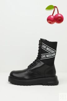 Ботинки комбинированные с логотипом Love Moschino